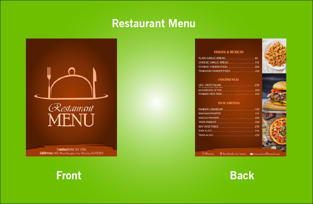 Restaurant Menu - V23