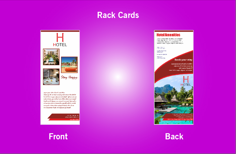 Hotel Rack Card - 4 (3.5x8.5)