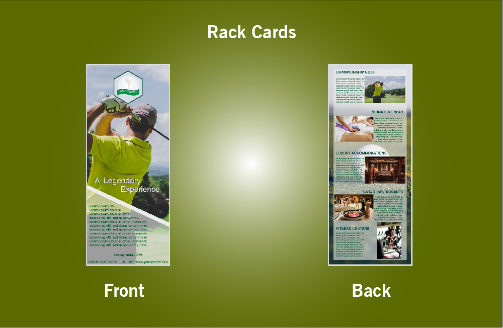 Golf Resort Rack Card - 8 (3.5x8.5)