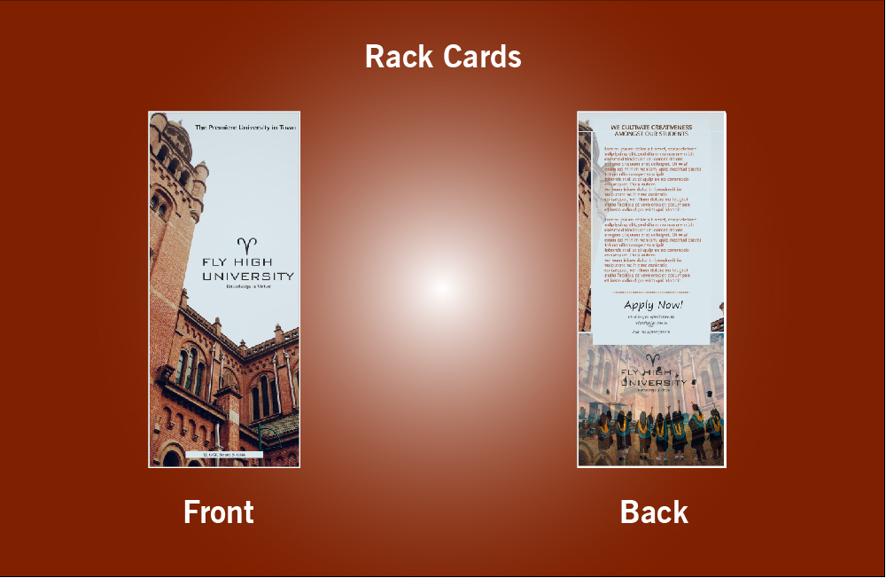 Fly High University Rack Card - 16 (3.5x8.5)