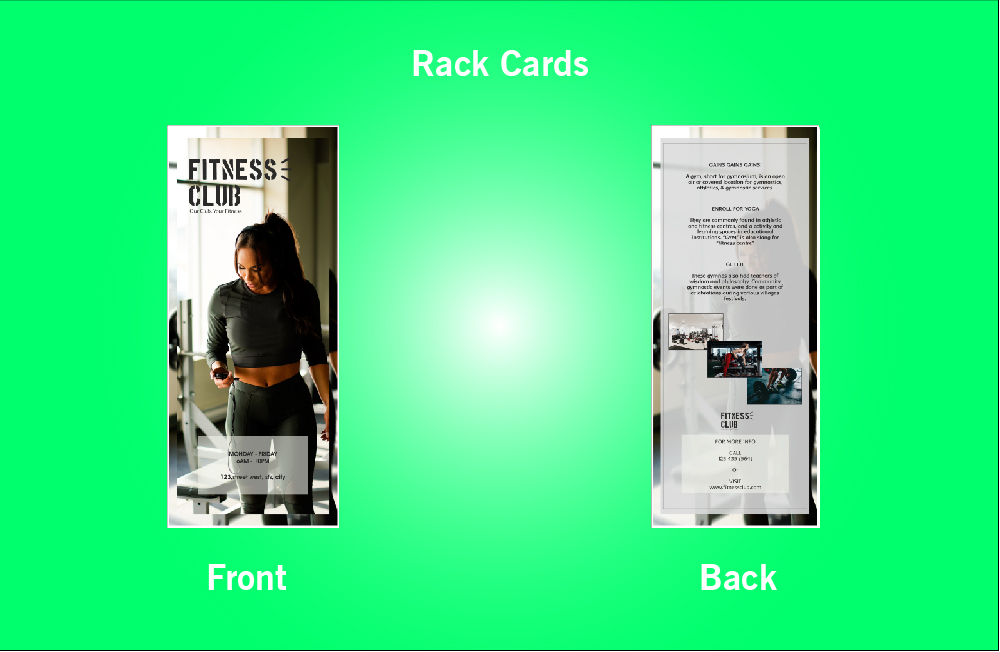 Fitness Club Rack Card - 17 (3.5x8.5)