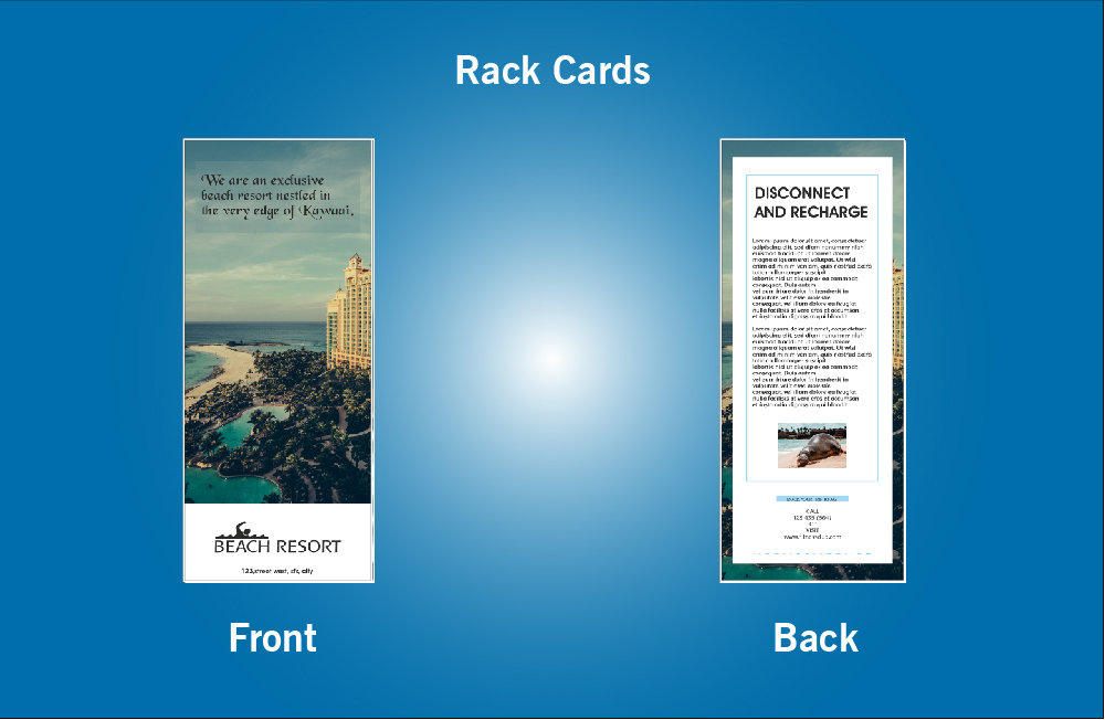 Beach Resort Rack Card - 18 (3.5x8.5) 