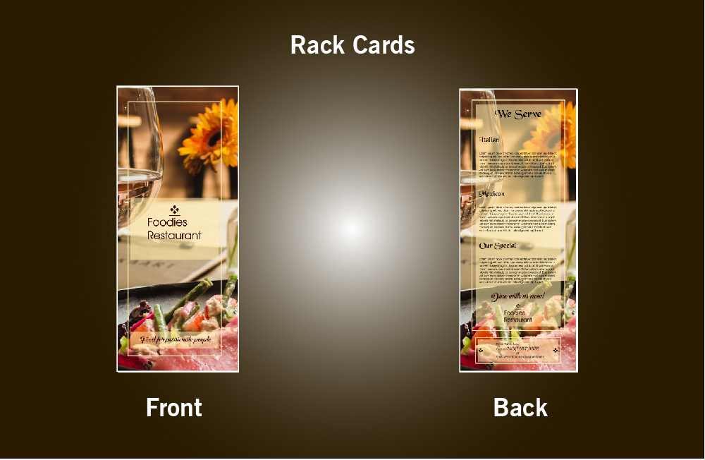 Foodies Restaurant Rack Card - 22 (3.5x8.5)