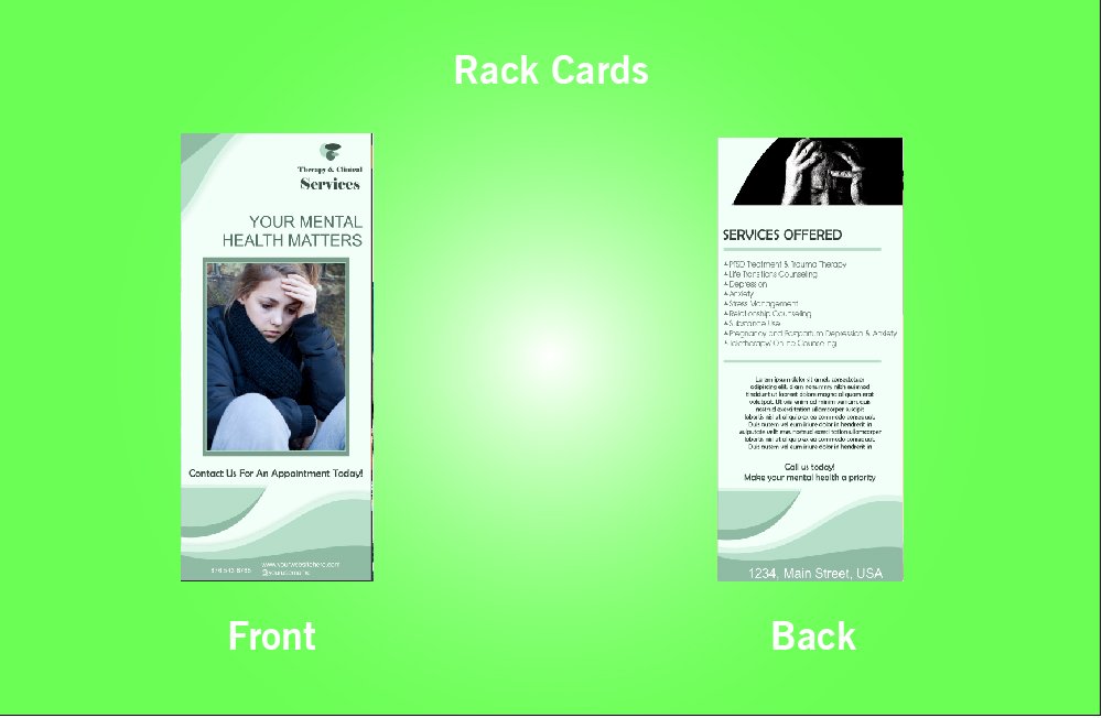 Therapy & Clinical Service Rack Card - 36 (4x9)