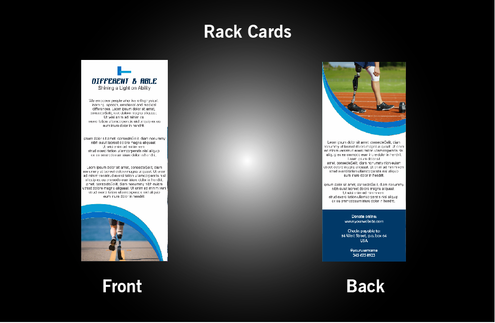Different & Able Rack Card - 40 (4x9) 