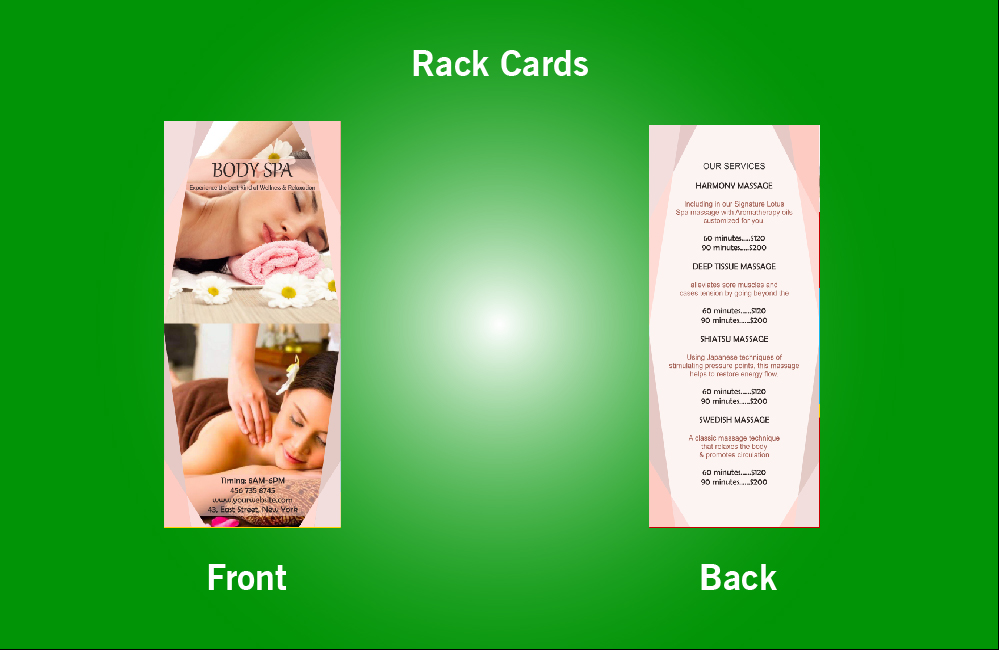 Body Spa Rack Card - 44 (4x9) 