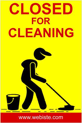 Closed Cleaning Sign ( 36x24 )