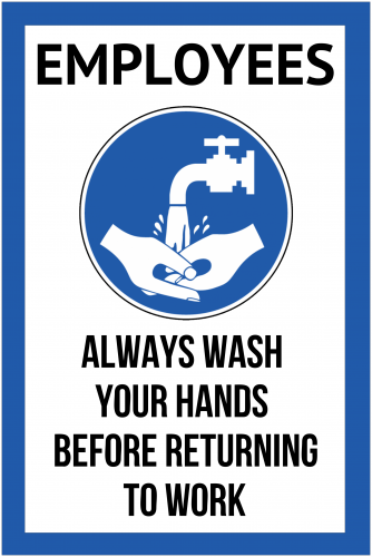 Wash Your Hands Sign ( 36x24 )