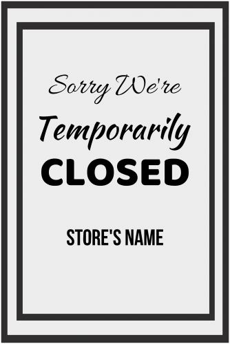 Closed Store Sign ( 36x24 )