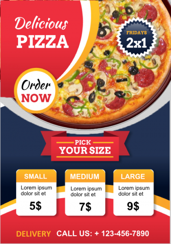 Pizza Delivery Restaurant Flyer