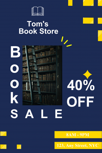 Tom's Book Store Poster - 30 (24x36)