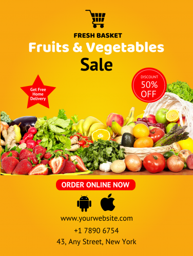 Fruits & Vegetables Sale Poster - 36 (18x24)