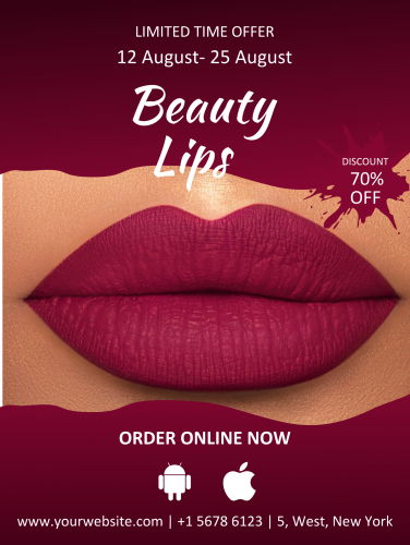 Beauty Lips Poster -38 (18x24) 