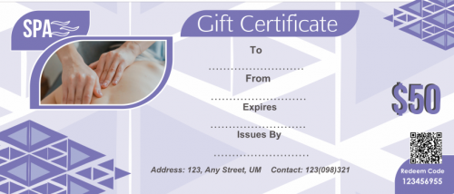Spa Gift Certificate