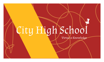 City High School Business Card