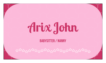 Babysitter Business Card