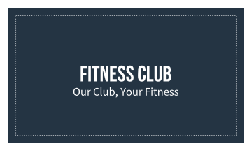 Fitness Business Card