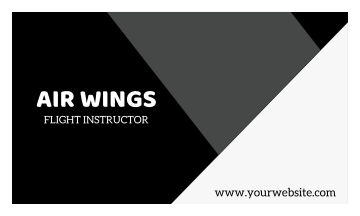 Air Wings Flight Instructor Business Card