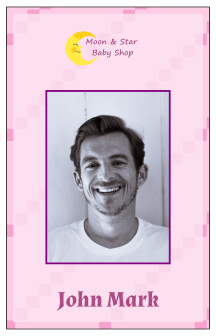 Moon & Star Baby Shop I'd Card