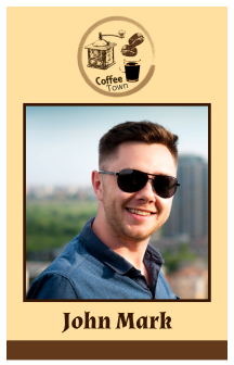 Coffee Town I'd Card 