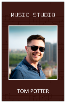 Music Studio I'd Card   