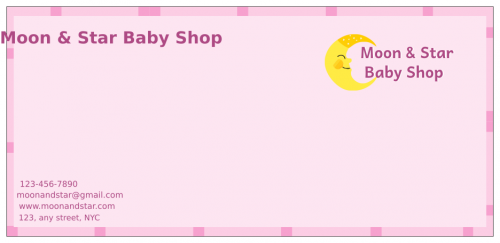 Moon & Star Baby Shop Envelope