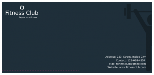 Fitness Club Envelope     