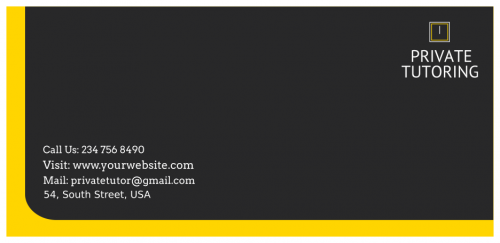 Private Tutoring Envelope  