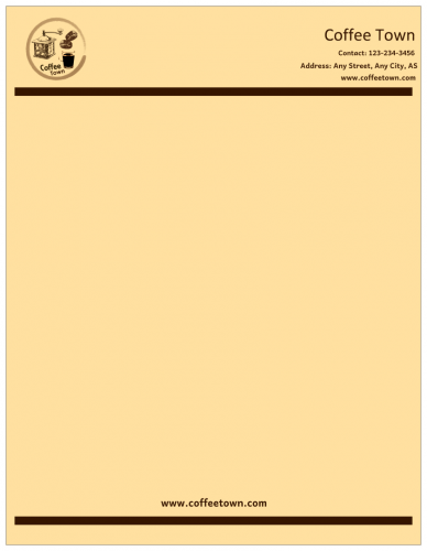 Coffee Town Letterhead 