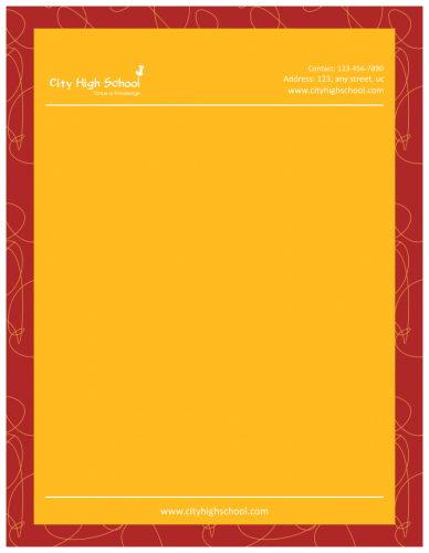 City High School Letterhead 