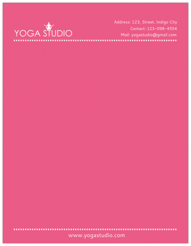 Yoga Studio Letterhead    