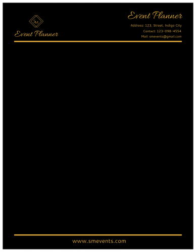 Event Planner Letterhead     