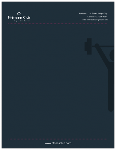 Fitness Club Letterhead      