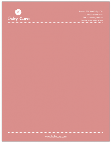 Baby Care Letterhead     