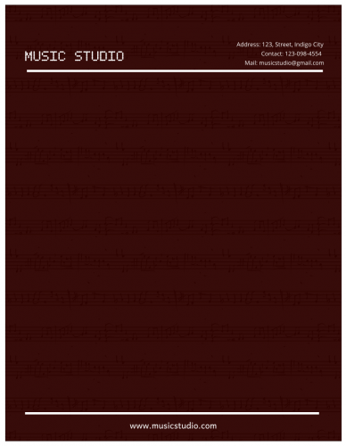 Music Studio Letterhead     