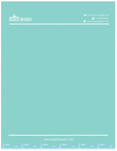 Beach Resort Letterhead     