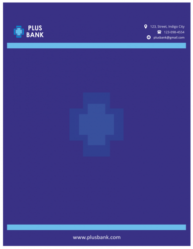Plus Bank Letterhead    