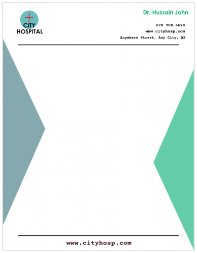 City Hospitals Letterhead    
