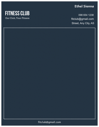 Fitness Letterhead    