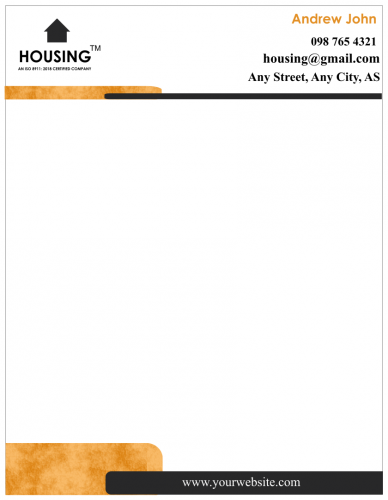 Housing Company Letterhead       