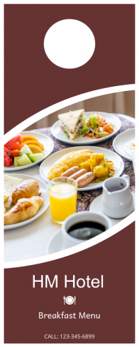 Restaurant Menu Door Hanger 