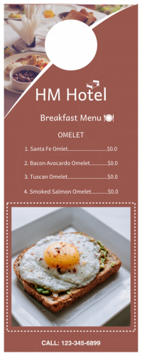 HM Omlet Menu Door Hanger