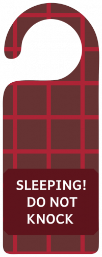 Sleeping Beach Resort Door Hanger   