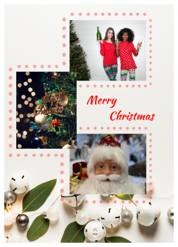 Merry Christmas Photo Collage (5x7)  