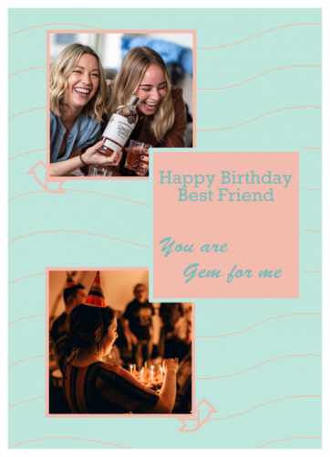 Happy Birthday Best Friend Photo Collage (5x7) 