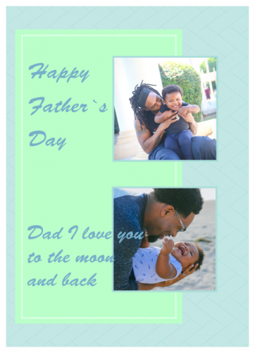 Happy Father's Day Dad I Love You Photo Collage (5x7) 