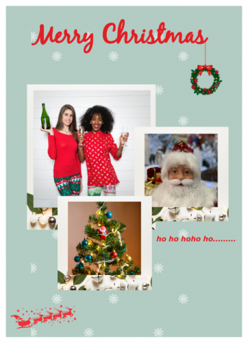 Happy Merry Christmas  Photo Collage (5x7)   