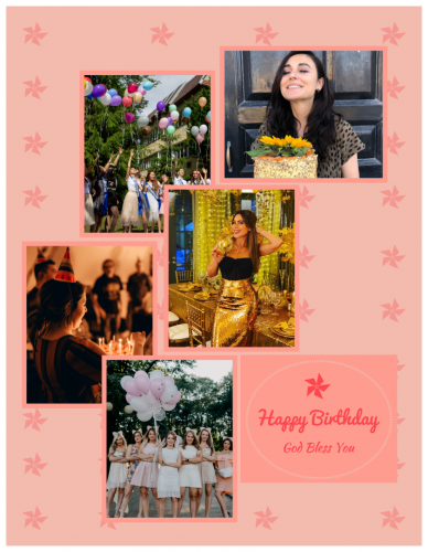 Happy Birthday  Photo Collage (8.5x11)    