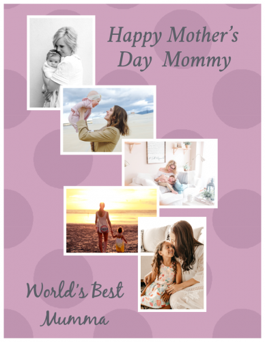 Happy Mother's Day World's Best Mumma Photo Collage (8.5x11)  