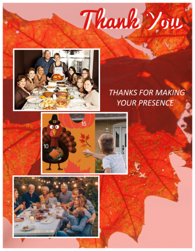 Thank You Giving Photo Collage (8.5x11) 